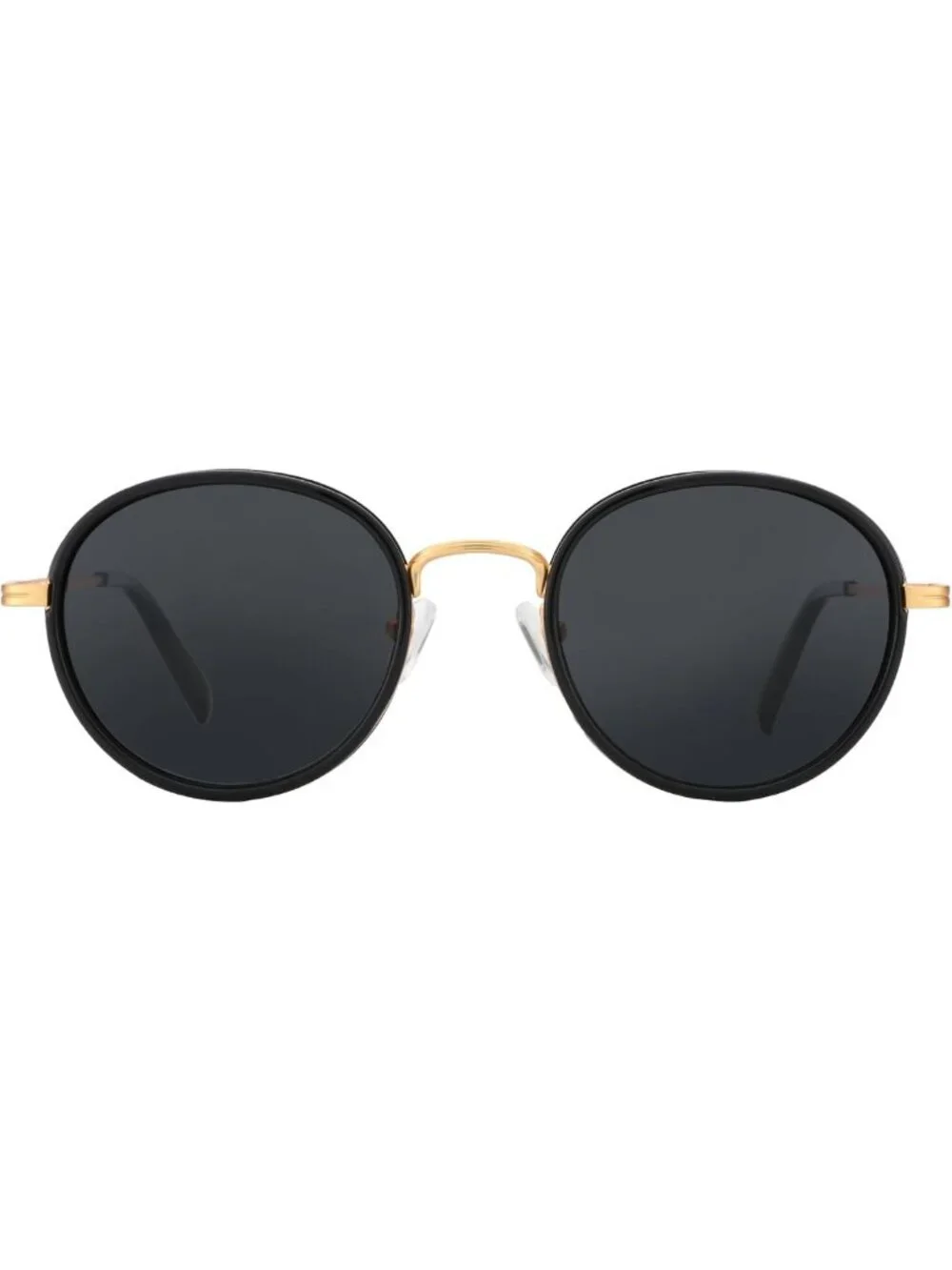Retro Round Polarized Steampunk Sunglasses - Vintage Metal Frame UV400 Shades